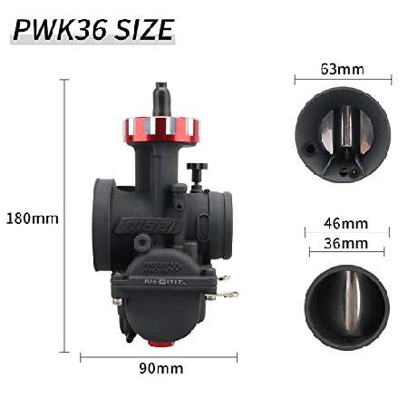 【並行輸入品】 NIBBI キャブレター PWK36mm 400cc~450ccオートバイエンジン 炭水化物ジェット付きオートバイエンジン ダートバイク ミニバイク ピットバイク GY_2