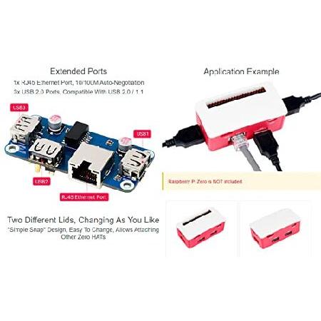 並行輸入品】 イーサネット/USB HUB HAT ボード ABSケース付き