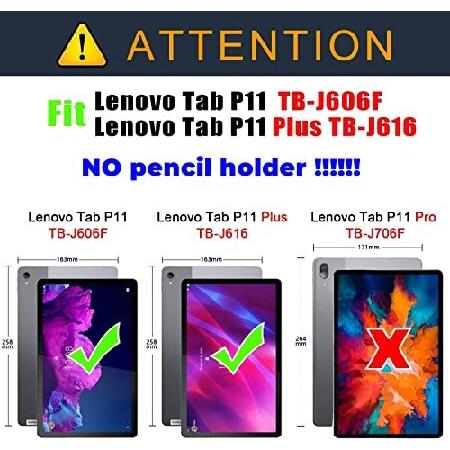 【2022 Touchpad Keyboard Case for Lenovo Tab P11 / Lenovo P11 Plus Case， Detachable Bluetooth Trackpad Keyboard Case for (Model: TB-J606F TB-J606X TB-J616F)