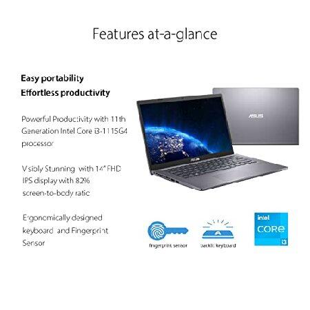 【並行輸入品】 ASUS VivoBook 14 Slim Laptop Computer, 14\" IPS FHD Display, Intel Core i3-1115G4 Processor, 4GB DDR4, 128GB PCIe SSD, Fingerprintの画像