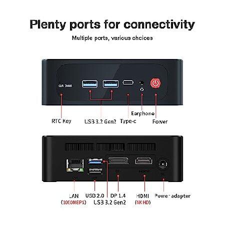 【並行輸入品】 Beelink SER5 Pro Mini PC, AMD Ryzen 7 5800H(7nm, 8C/16T) up to 4.4GHz, Mini Computer 32GB DDR4 RAM 500GB NVME SSD, Mini Gaming | ブランド登録なし | 01