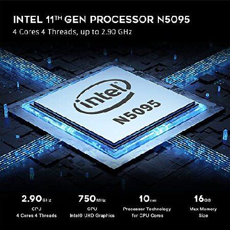 【 新品 】 Beelink Mini PC， Mini S Intel 11th Gen 4-Cores N5095， Mini Desktop Computer 8GB DDR4 RAM 128GB SSD， Mini Computer Dual HDMI 4K UHD/Gigabit Ethernet/Du