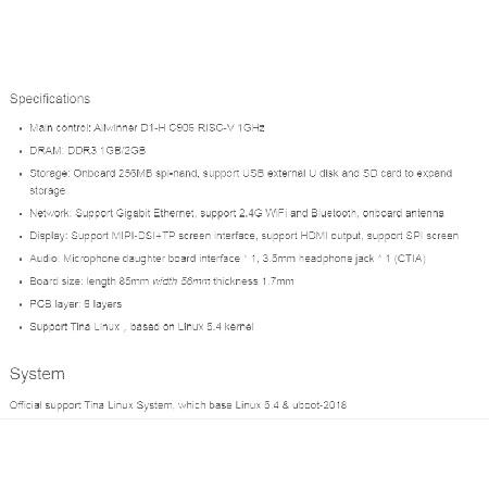 【並行輸入品】 youyeetoo Sipeed Nezha 64bit RISC-V Linux SBC Board Allwinner D1@1.0GHz with 1GByte DDR3 256MByte Nand Flash Support Tina/Debian_5