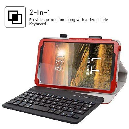 【並行輸入品】 LiuShan 取り外し可能なキーボードスタンディングPUレザーカバーケース 8インチ Sunshine T1 Elite/Foxx T8/Qlink Scepter 8/Sky Devices Elite_1