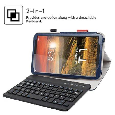 【並行輸入品】 LiuShan 取り外し可能なキーボードスタンディングPUレザーカバーケース 8インチ Sunshine T1 Elite/Foxx T8/Qlink Scepter 8/Sky Devices Elite_1