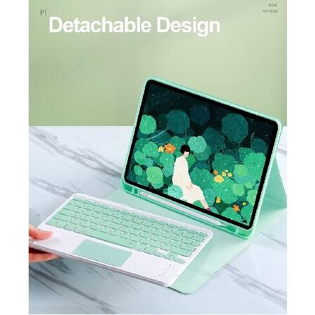 半額セールサイト iPad 10.2´´ 9th/8th/7th Gen Keyboard Case iPad 9 8 7/Air3 Pro10.5 Slim Smart Case Magnetic Detachable Bluetooth Keyboard Trackpad Cute Color Keycap (i