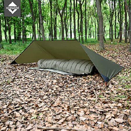 【並行輸入品】 Onewind キャンプシェルター テント 緊急サバイバルシェルター 軽量 再利用可能 防雨 防風 杭と張り線付き キャンプ ハイキング_1
