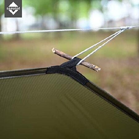 【並行輸入品】 Onewind キャンプシェルター テント 緊急サバイバルシェルター 軽量 再利用可能 防雨 防風 杭と張り線付き キャンプ ハイキング_4