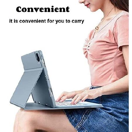 【並行輸入品】 AnMengXinLing Keyboard Case for iPad Mini 6-Touchpad Detachable Keyboard with Pencil Holder -Slim Leather Folio Smart Cover for 2021_4