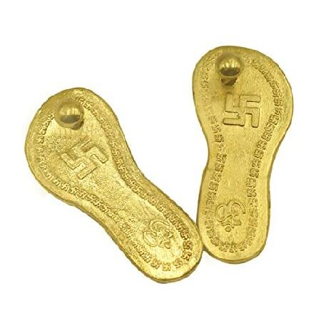 【並行輸入品】 Sri Mahalakshmi Charan Paduka Golden Finish Set (Charan Paduka) | ブランド登録なし