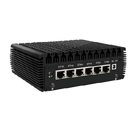 【あすつく】 Micro Firewall Appliance， Mini PC， pFsense Plus， Mikrotik， OPNsense， VPN， Router PC， インテル J6412， HUNSN RJ09， AES-NI， 6 x インテル 2.5GbE I226-V LA