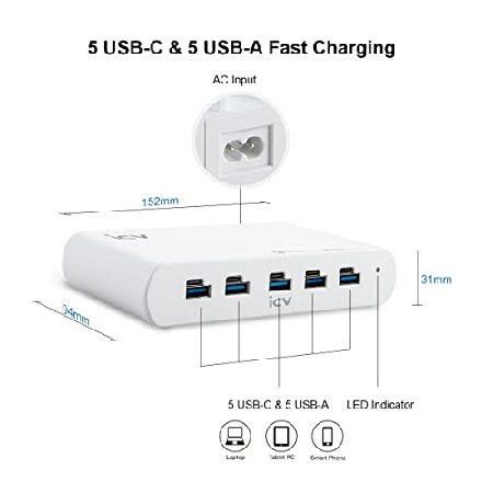 ICV GAN USB C Charger 150W, 100W PD PPS Fast Desktop Charging Station for iPhone 14 13 12 11 Pro Max Galaxy 22 21 Ultra 20 Pixel 4 3 iPad Mini MacBook｜inter-trade｜06