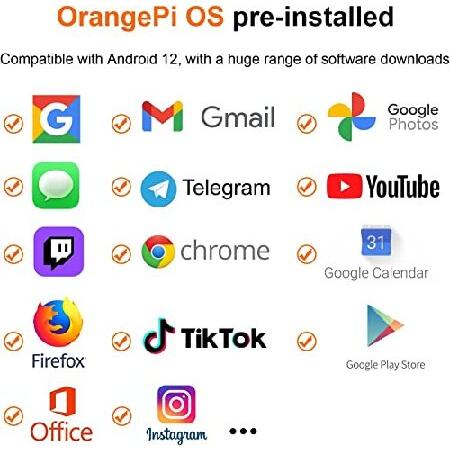 国内流通正規品 Orange Pi 800 All-in-one PC in Keyboard， 4GB+64GB RK3399 6-Core 64 Bit Dual-Band WiFi+BT 5.0， Computer Kit Run Android 12.1， Orange Pi OS， Ubuntu， Deb