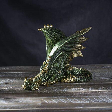 【並行輸入品】 Pacific Giftware ドラゴンプラウリング 高さ10インチ グリーン_1