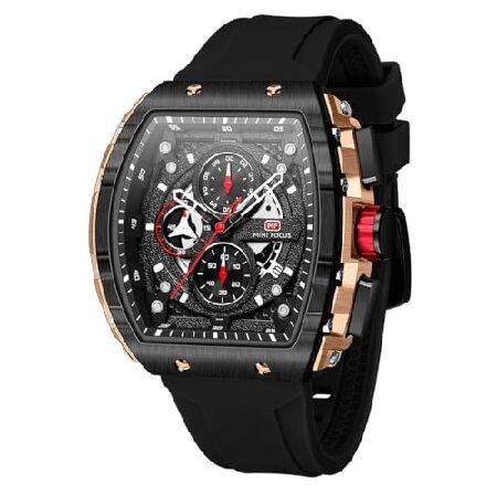 【並行輸入品】 AIMES Tonneau Watches for Men Wristwatch Rectangle Skeleton ...
