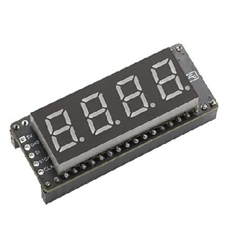 XICOOLEE PICO-8SEG-4B-LED レッドデジタルチューブディスプレイモジュール 74HC595ドライバーチップ 5ピン 4桁 ...