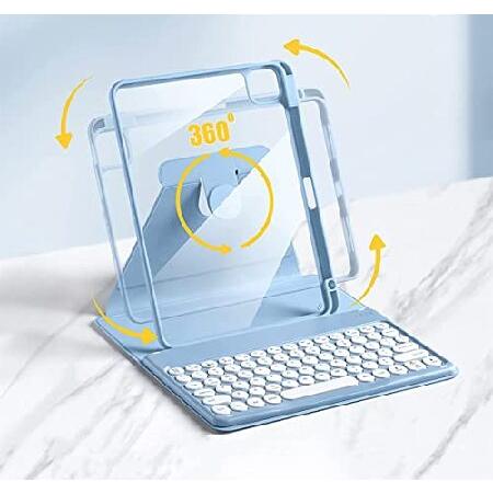 100%品質保証 AnMengXinLing iPad 第10世代 2022 ケース キーボードとマウス付き 360度回転可能 iPad 10 2022 キーボードケース クリアバックシェルカバー ペンシルホルダー付