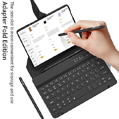 うのにもお得な情報満載！ BAILI Z Fold 4 Bluetooth Keyboard Cover，Fold4 Bluetooth Keyboard Leather Holster，Bluetooth Keyboard Cover Built-in S Pen Slot ＆ Collapsible Triangle