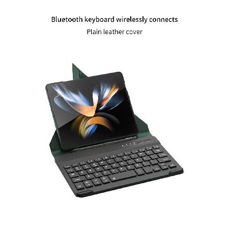 うのにもお得な情報満載！ BAILI Z Fold 4 Bluetooth Keyboard Cover，Fold4 Bluetooth Keyboard Leather Holster，Bluetooth Keyboard Cover Built-in S Pen Slot ＆ Collapsible Triangle