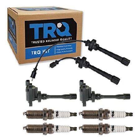 TRQ Ignition Coils Wires ＆ Spark Plugs Compatible with 2002 2007 Mitsubishi Lancer 2000 2005 Eclipse : b0bn7lzznr : インタートレーディング