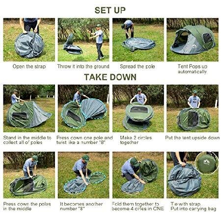 NIGHT CAT ポップアップキャンプテント 2 3人用 自動インスタントテント 防水 簡単設営 アウトドア 並行輸入品】 Night Cat ポップアップキャンプテント 2 3人用 自動