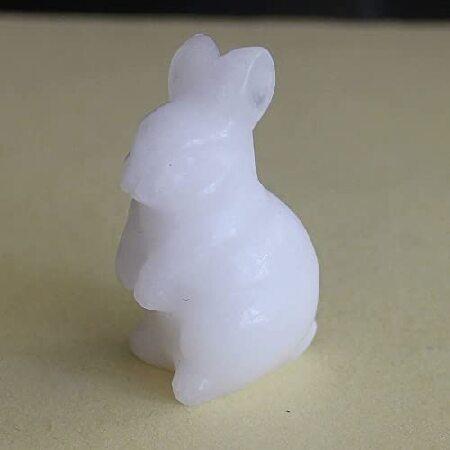 並行輸入品】 HLbshi かわいい手彫りの宝石 クリスタル ウサギ バニー 