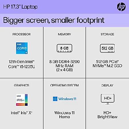 並行輸入品】 HP 17 inch Laptop, HD+ Display, 12th Generation Intel