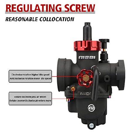 【並行輸入品】 NIBBI PE22FL Carburetor， 22mm Carburetor fit 110cc 125cc 130cc Flange Motorcycle Engine with Carb Jets - For Dirt Pit Bike Mini Bike_3
