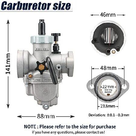 【並行輸入品】 NIBBI PE22mm キャブレター 48mmエアフィルターとキャブジェット付き 110cc 125cc 130cc フランジ オートバイエンジンに対応 ダートバイク_1