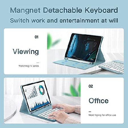 日本販売 Galaxy Tab A8 10.5 Inch 2022 Model (SM-X200/X205/X207) Case with Keyboard and Mouse Combo，Circle Keys Detachable Magnet Wireless Bluetooth Keyboard Sl
