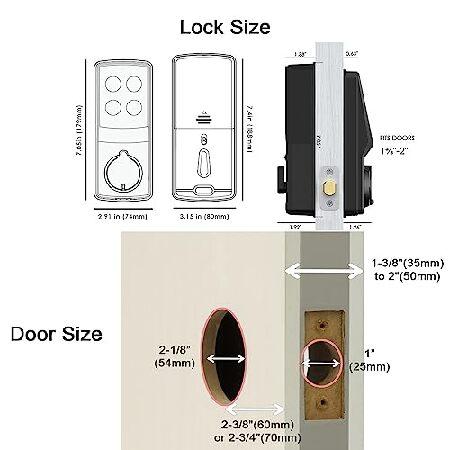 【並行輸入品】 Lockly Secure Plus， Keyless Entry Door Lock， Smart Locks for Front Door， Smart Lock Deadbolt， PIN Genie(R) Keypad， 3D Biometric Fingerp_5