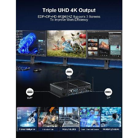 並行輸入品】 HYSTOU Fanless Mini PC Windows 11 Pro I7 8550U(up to 