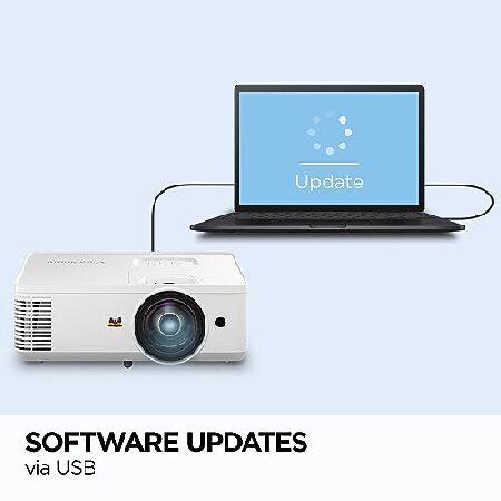 【並行輸入品】 ViewSonic PS502W 4000 Lumens WXGA Short Throw Projector with HDMI and USB Type A Connectivity for Business and Educationの画像