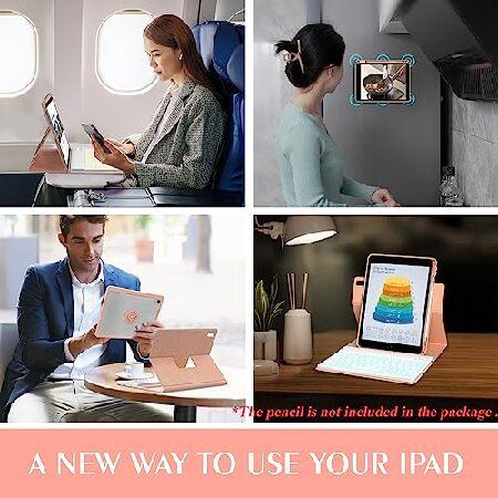 ブランド買蔵 iPad 第9/8/7世代ケース キーボード付き 10.2インチ 360°回転可能 マグネット式 iPad Pro 10.5インチ Air 3 ケース ペンシルホルダー溝付き (2021/2020/2019/20