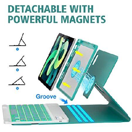 店舗の商品販売 iPad Pro 11 Keyboard Case 1st/2nd/3rd/4th，Air 5th 4th Generation 10.9 inch，360° Rotatable Magnetic Case with Pencil Holder ＆ Groove (2022/2021/2020/