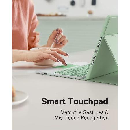 格安公式サイト GreenLaw Touch iPad 9th 8th 7th Generation Case with Keyboard 10.2 inch， 7 Color Backlit， Stain Resistant Cover， 2-Devices Connection Keyboard for iPa