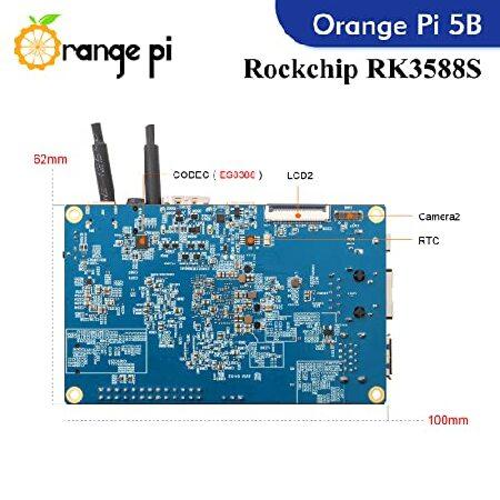 【並行輸入品】 Orange Pi 5B 16GB Rockchip RK3588S 256GB eMMC 8コア 64 ビット WiFi6、BT5.0の画像