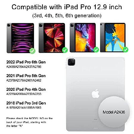 正規品ですので安心 Keyboard Case for iPad Pro 12.9-inch (2018-3rd， 2020-4th， 2021-5th， 2022-6th Generation)， iPad Pro 12.9 Case with Keyboard， 7 Colors Backlit， Bluetoot