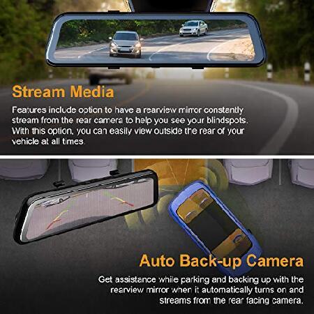 RexingUSA M2 Smart BSD ADAS Dual Mirror Dash Cam 1080p (Front+Rear) w/GPS 12” IPS Touch Screen, Stream Media, Parking Mode, Night Vision, Blind Spot｜inter-trade｜04