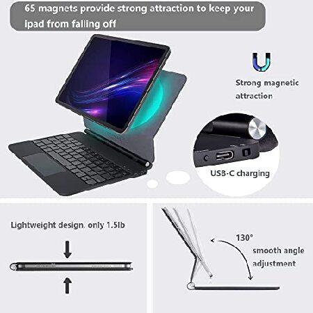 【並行輸入品】 InUnion Magic Keyboard for iPad Pro 11 inch 4th Gen 2022 and 10.9" iPad Air 5th ＆4th Generation， Magnetic Keyboard Case with_2