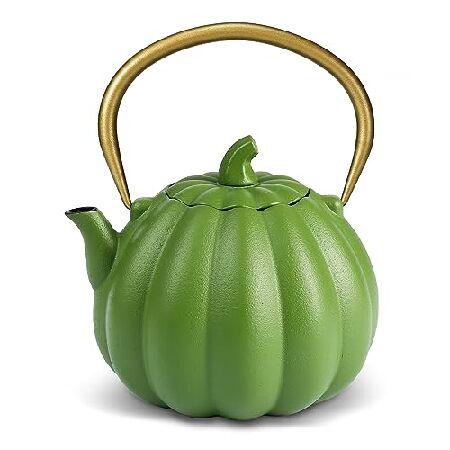 並行輸入品】 VICSKY パンプキン鋳鉄ティーポット (40オンス/1200ml