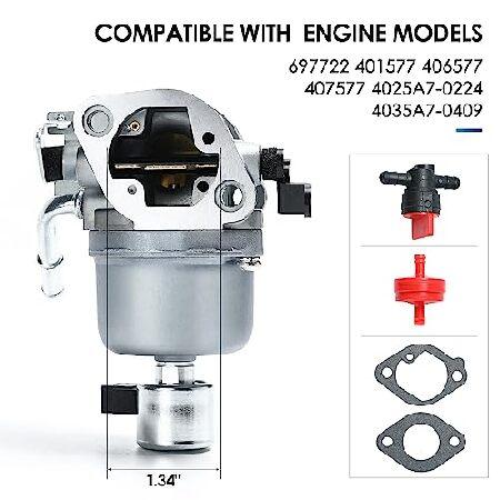 【並行輸入品】 キャブレター Briggs and Stratton 699807 697722 401577 406577 407577 4025A7-0224 4035A7-0409 20HP Intek エンジン トラクターの画像