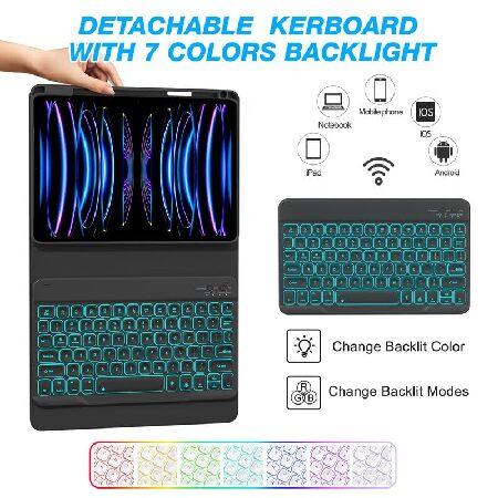 予約販売品 OPAKIT Magnetic Backlit Keyboard Case for iPad Pro 12.9-inch (6th， 5th， 4th， 3rd Generation) - 360 Rotatable Detachable - Wireless Keyboard Case for i