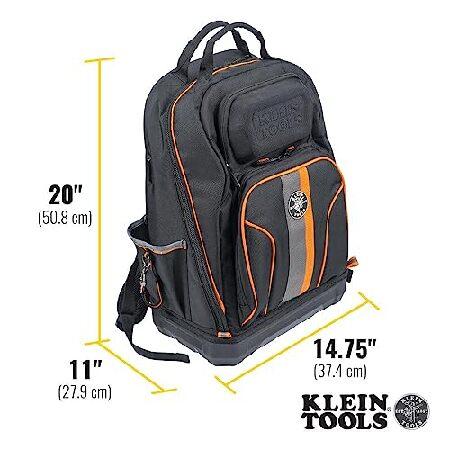 【並行輸入品】 Klein Tools 62800BP バックパック ツールバッグ Tradesman Pro 特大 40ポケット 電気工事士 現場用バックパック 成形底 充電ポート_3