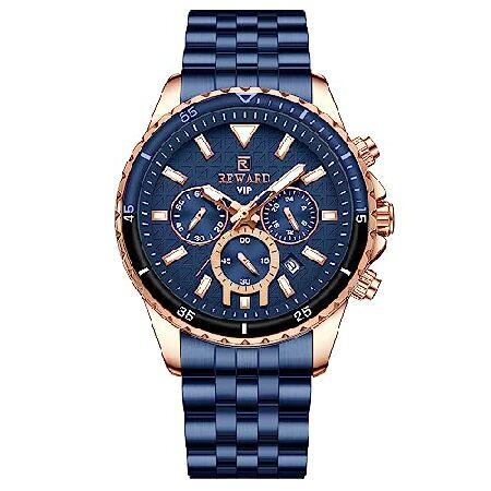 並行輸入品】 REWARD Mens Wrist Watches Fashion Round Dial Business