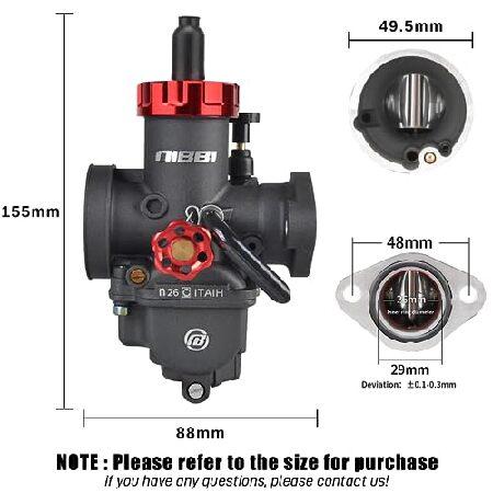【並行輸入品】 NIBBI PE26FL キャブレターキット PE26mm オートバイキャブレター 48mmエアフィルター付き_1