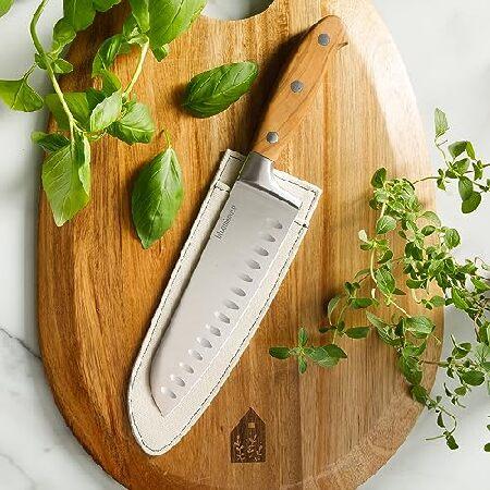 Bloomhouse - Oprah's Favorite Things - 7 Inch German Steel Santoku Knife W/Italian Olive Wood Forged Handle｜inter-trade｜02