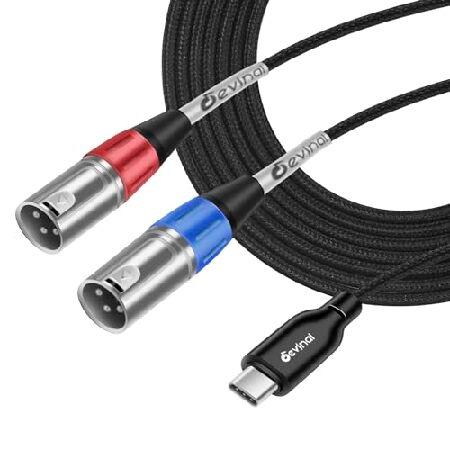 並行輸入品】 Devinal USB C - デュアルXLRオーディオケーブル Type