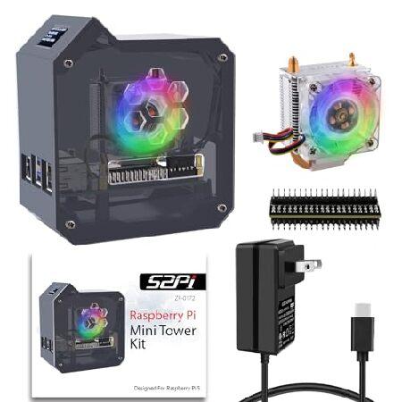 並行輸入品】 GeeekPi ミニタワーキット 27W電源付き Raspberry Pi 5 5 