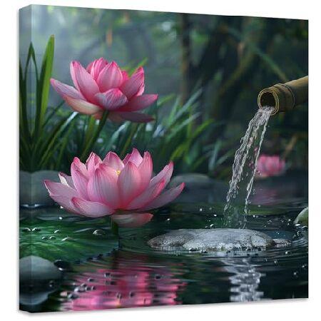 蓮の花　スピリチュアルアート 並行輸入品】 ZXHYWYM 禅キャンバス ウォールアート 蓮の花